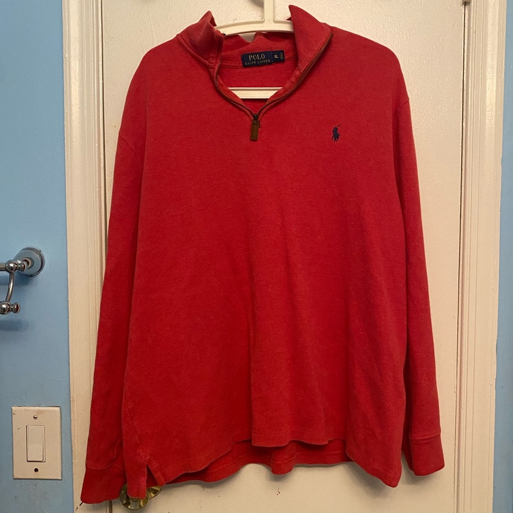 •dark peach ralph lauren quarter zip•